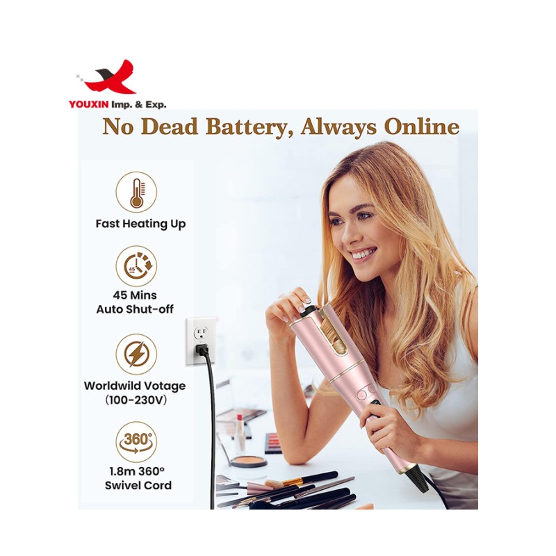 Hair Curler Supplier - Bulk New Design Adjustable Temperature Charging