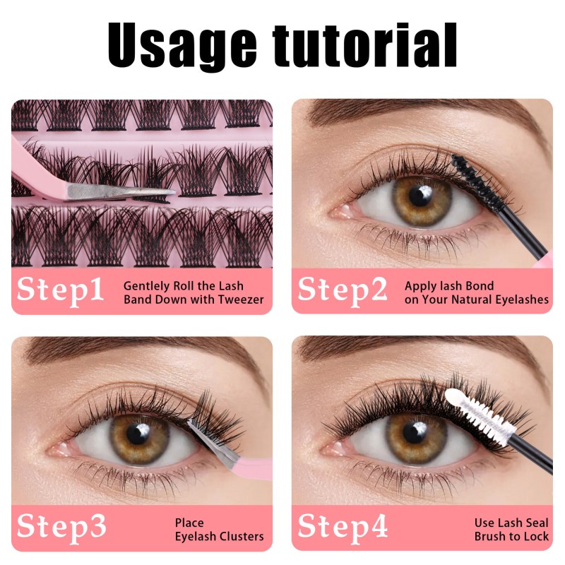 Cluster Eyelash Kit Manufacturer - OEM Wholesale D Curl 10-16mm