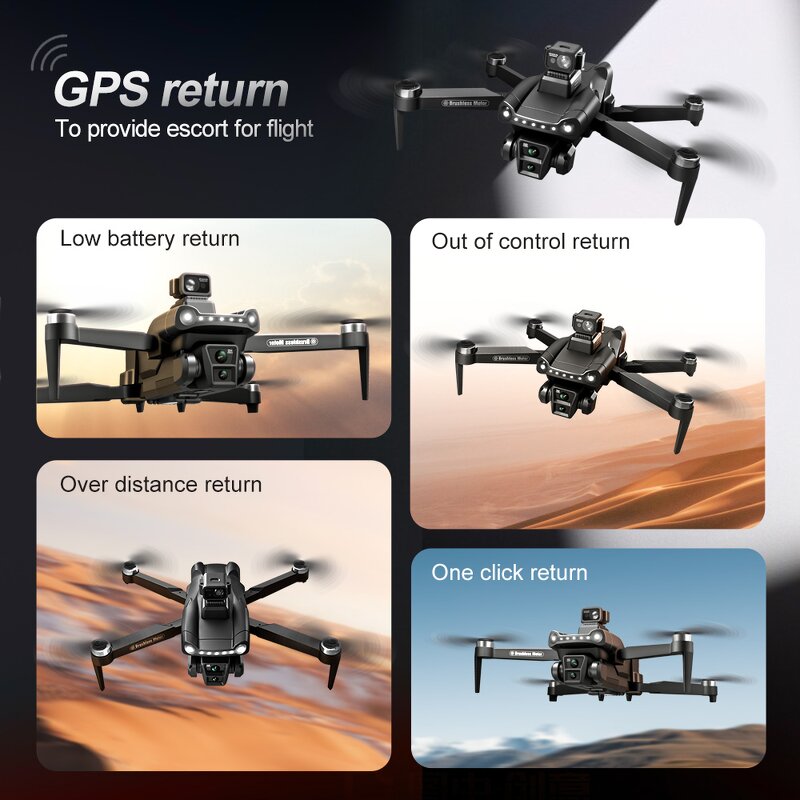 GPS Drone Factory - OEM V198 3 Axis Brushless Pan Tilt 5G Wifi