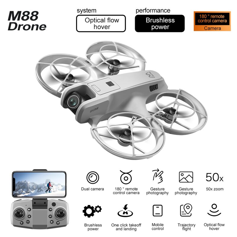 Professional Drone Factory - OEM M88 GPS Dual Camera 3-axis Gimbal