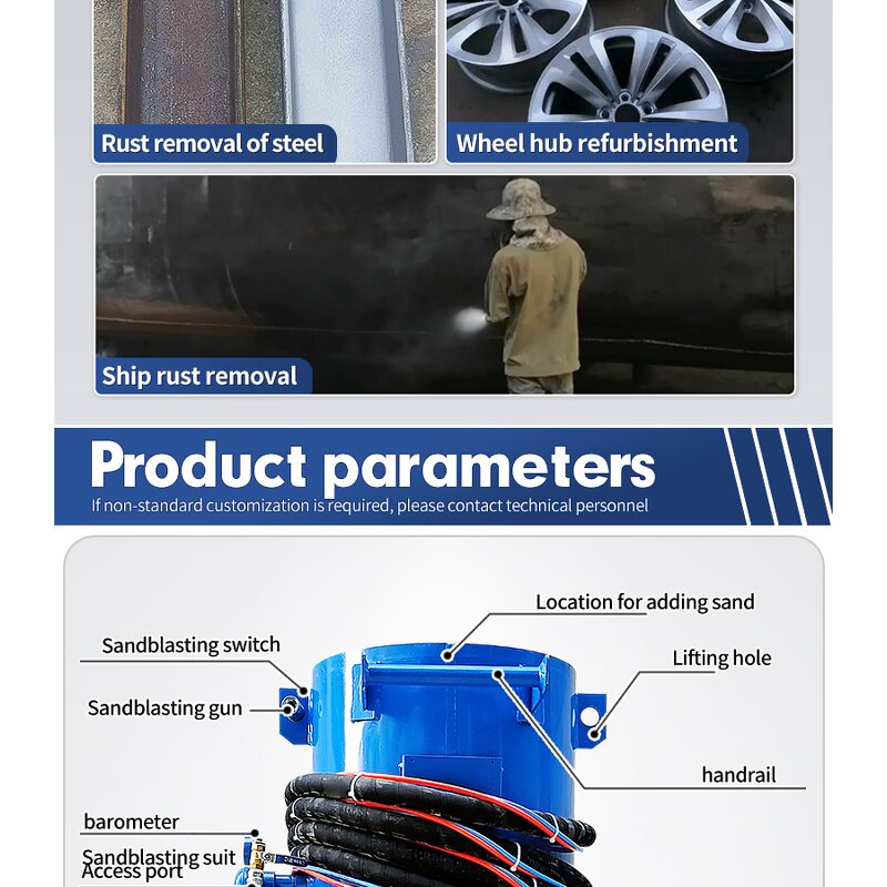 Sandblasting Machine Manufacturer - OEM Mobile Sandblaster for Glass Metal