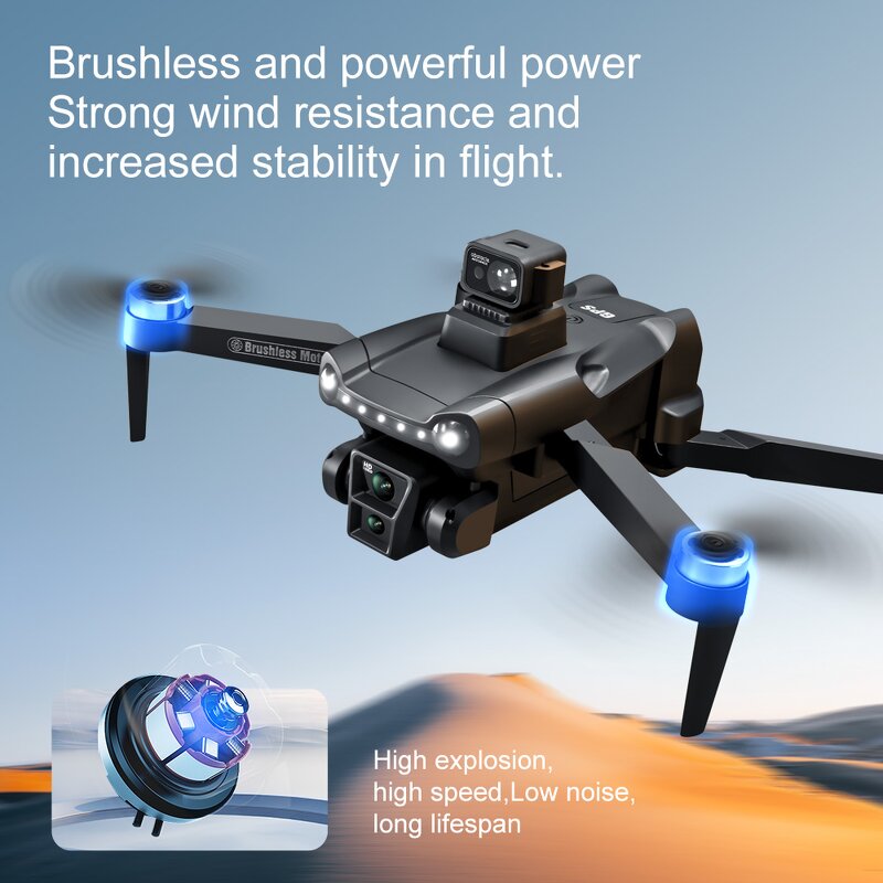 GPS Drone Factory - OEM V198 3 Axis Brushless Pan Tilt 5G Wifi
