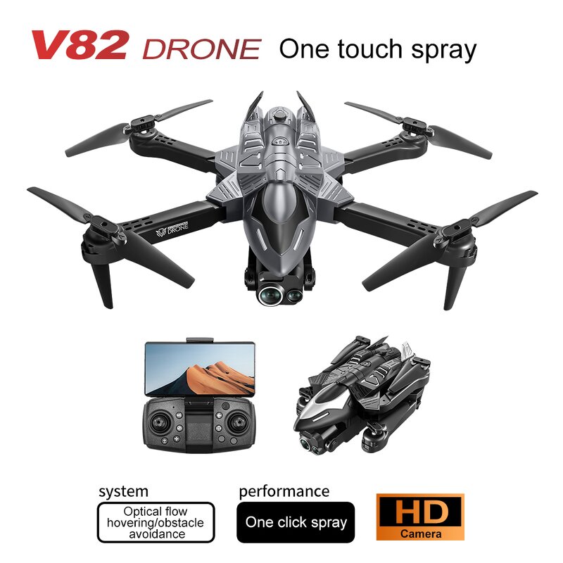 Obstacle Avoidance Drone Manufacturer - OEM V82 4K HD Three Cameras Foldable