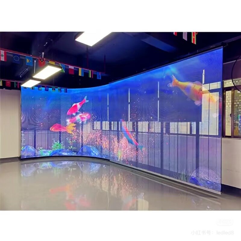 Transparent LED Screen Manufacturer - OEM/ODM Indoor Outdoor P3.9-7.8 Ice Screen 500X1000