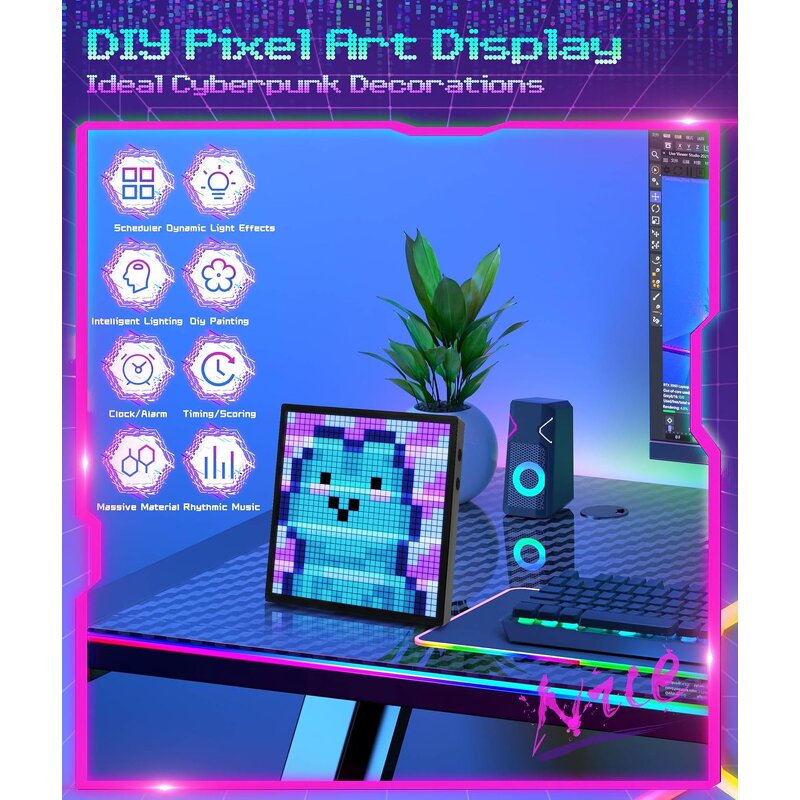LED Pixel Art Display Manufacturer - OEM/ODM Customizable Smart Clock DIY Panel