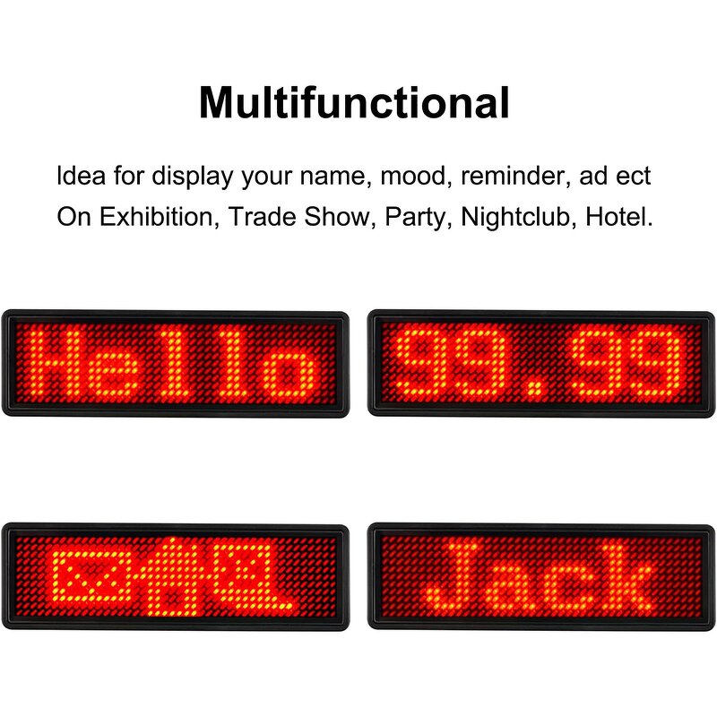 LED Name Badge Manufacturer - OEM/ODM Wholesale APP-Programmable Scrolling Message