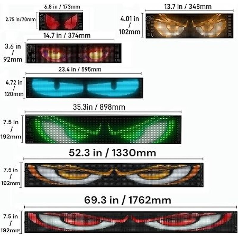 Car LED Panel Factory - OEM/ODM HD Flexible USB 5V Scrolling Message Easy Apply