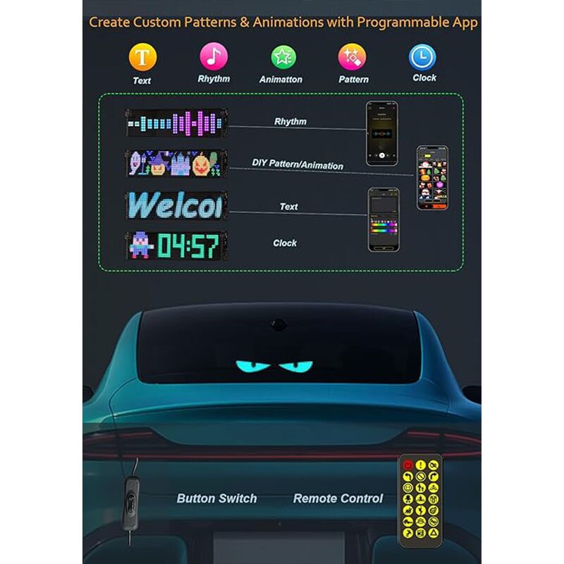 LED Car Sign Manufacturer - OEM/ODM Programmable Scrolling DIY Design Animations Text
