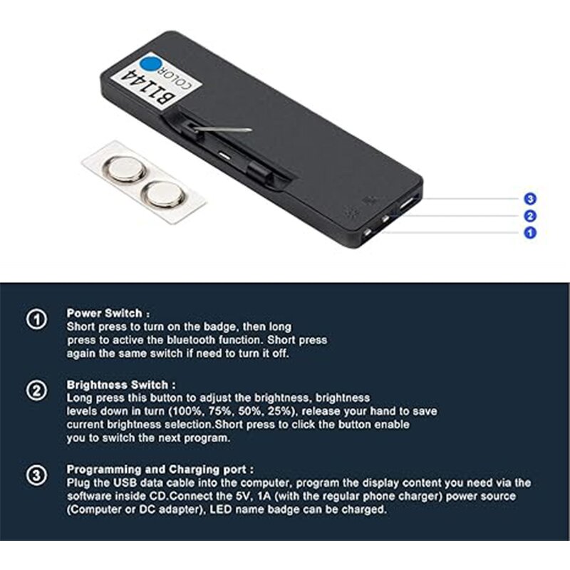 LED Name Badge Manufacturer - OEM/ODM Wholesale APP-Programmable Scrolling Message
