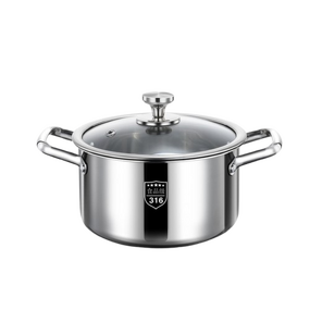 Stock Pot Manufacturer - OEM/ODM 316 Stainless Steel Double Bottom Soup Pot for Induction