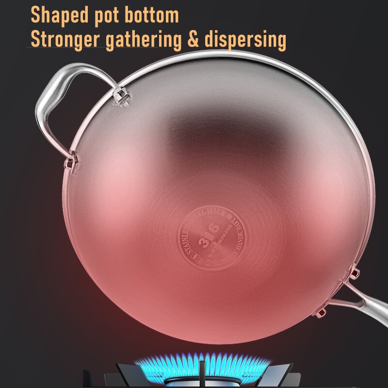 Wok Factory - OEM/ODM Restaurant Hotel Large Steel Wok for Gas Induction Cook