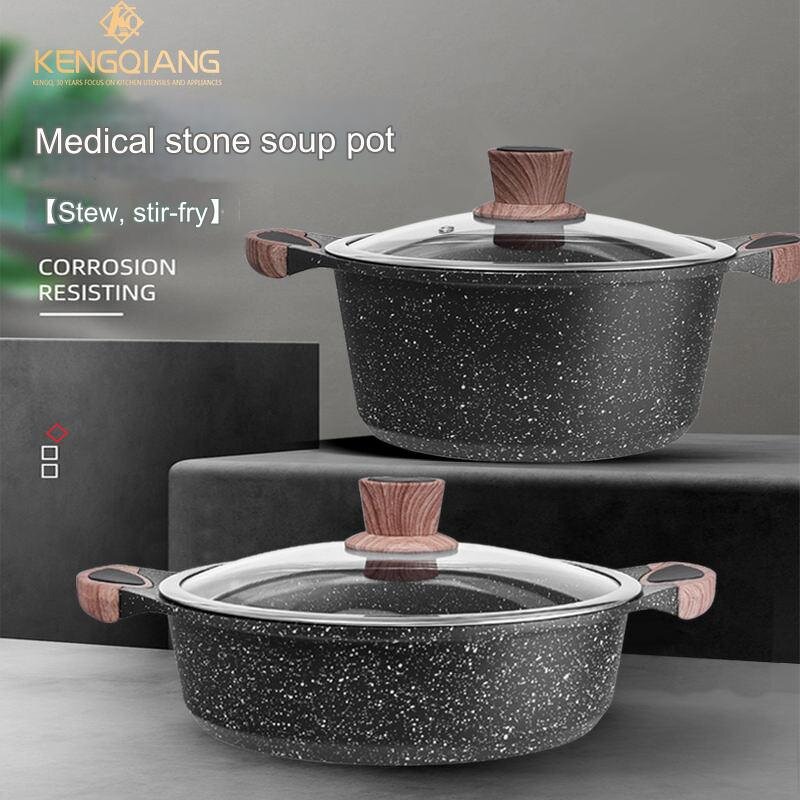 Cooking Pot Manufacturer - OEM/ODM Wholesale 20/24/28/32cm Marble Coated Non Stick Set
