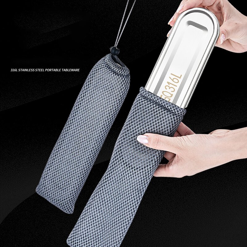 Camping Tableware Set Manufacturer - OEM/ODM Eco-Friendly 316 Stainless Steel Matte Polish