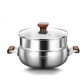 Frying Wok Manufacturer - OEM/ODM Double Ears Non Stick Wok with Glass Cover