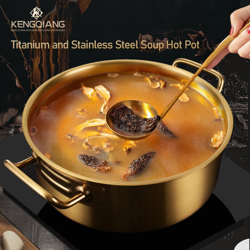 Hot Pot Manufacturer - OEM/ODM Gold/Silver Hot Pot Clear Soup Pot for Induction Gas