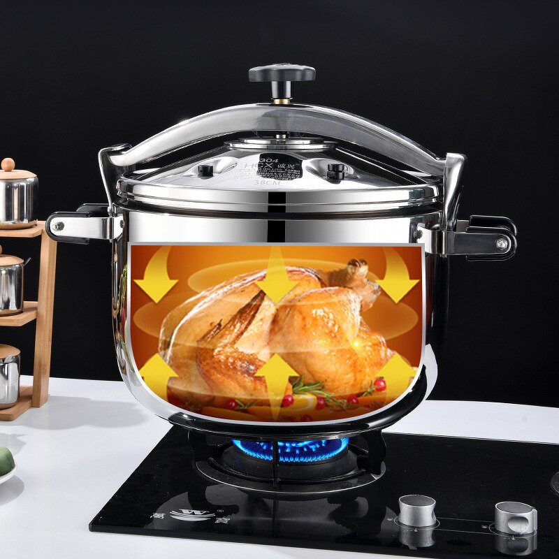 Pressure Cooker Factory - OEM/ODM Explosion-proof Commercial 304/201 Pressure Canner 80L