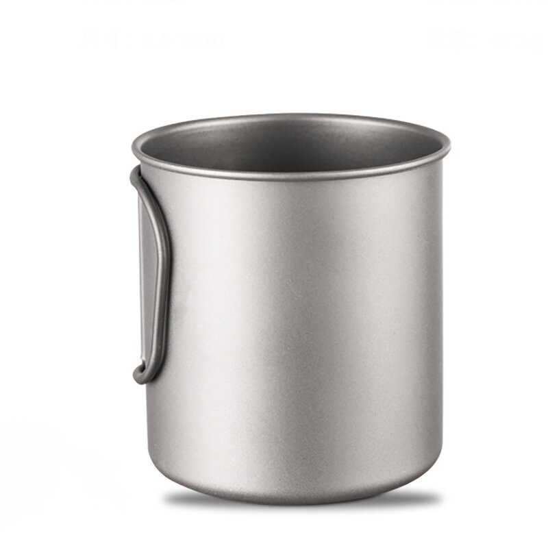 Titanium Tumbler Factory - OEM/ODM Custom Logo Pure Titanium Handle Lid 6-12 Hours Thermal