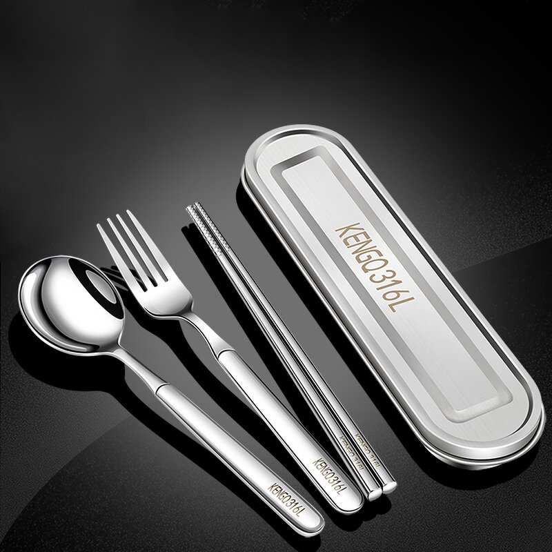 Camping Tableware Set Manufacturer - OEM/ODM Eco-Friendly 316 Stainless Steel Matte Polish