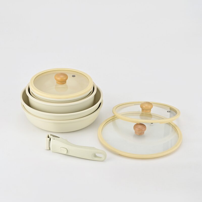 Cookware Set Factory - OEM/ODM Aluminium Alloy Non-stick Detachable Handle