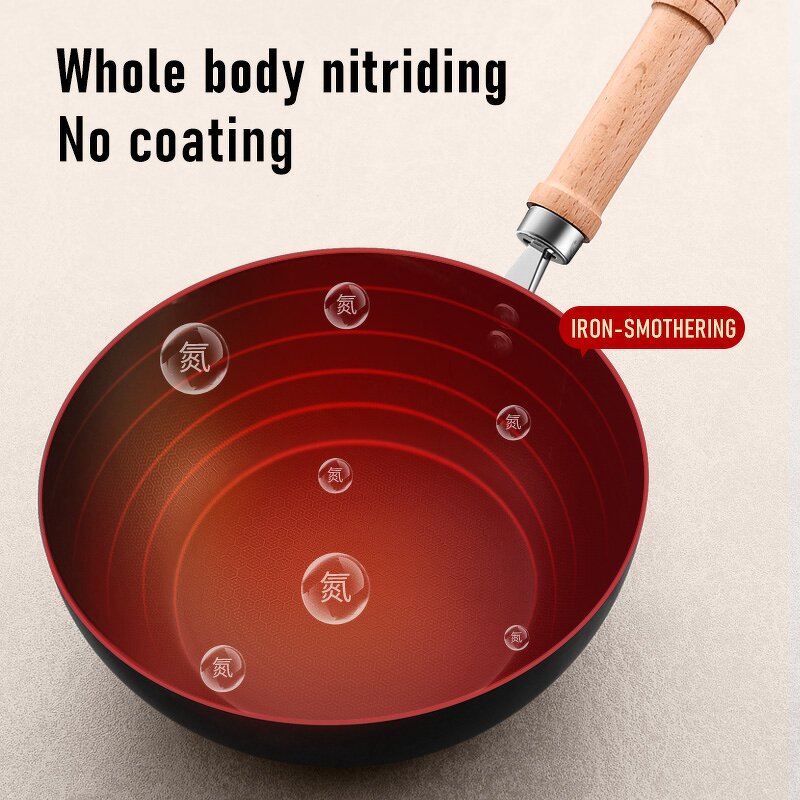 Wok Manufacturer - OEM/ODM Household Small Cast Iron Non-Stick Thickened Deep Fryer