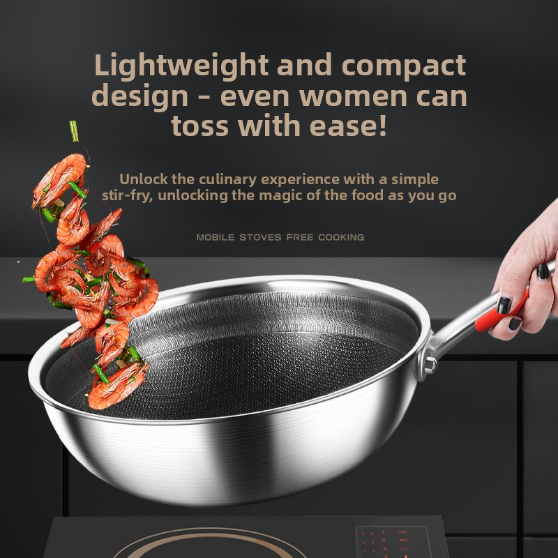 Frying Pan Factory - OEM/ODM 316 Stainless Steel Household Non-stick Cooking Skillet