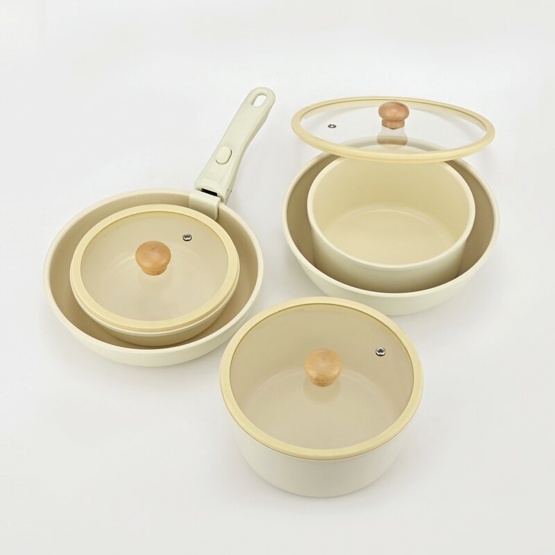 Cookware Set Factory - OEM/ODM Aluminium Alloy Non-stick Detachable Handle