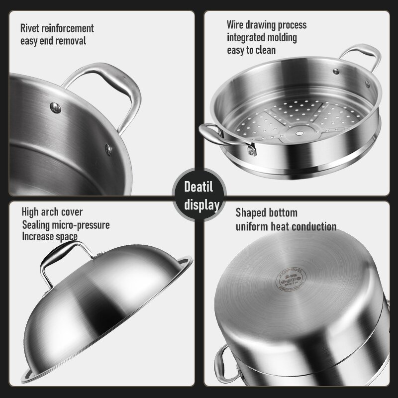 Cooking Steamer Manufacturer - OEM/ODM Wholesale High Quality Stainless Steel Steamer Pot