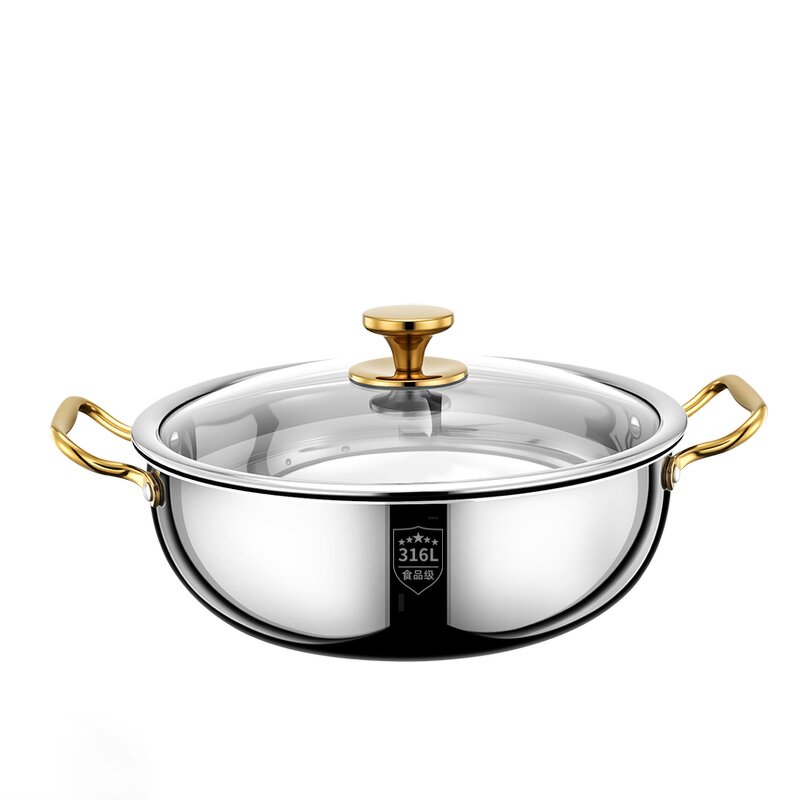 Soup Cooking Pot Factory - OEM/ODM 316 Stainless Steel Large 7L with Glass Cover Dishwasher