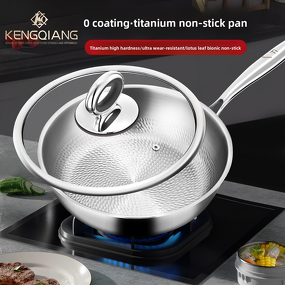 Frying Pan Manufacturer - OEM/ODM 316 Stainless Steel Modern Hammer Pattern with Glass Cover