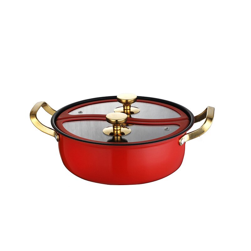 Hot Pot Set Factory - OEM/ODM Stainless Steel Double Glass Cover Mandarin Duck Stew Pot