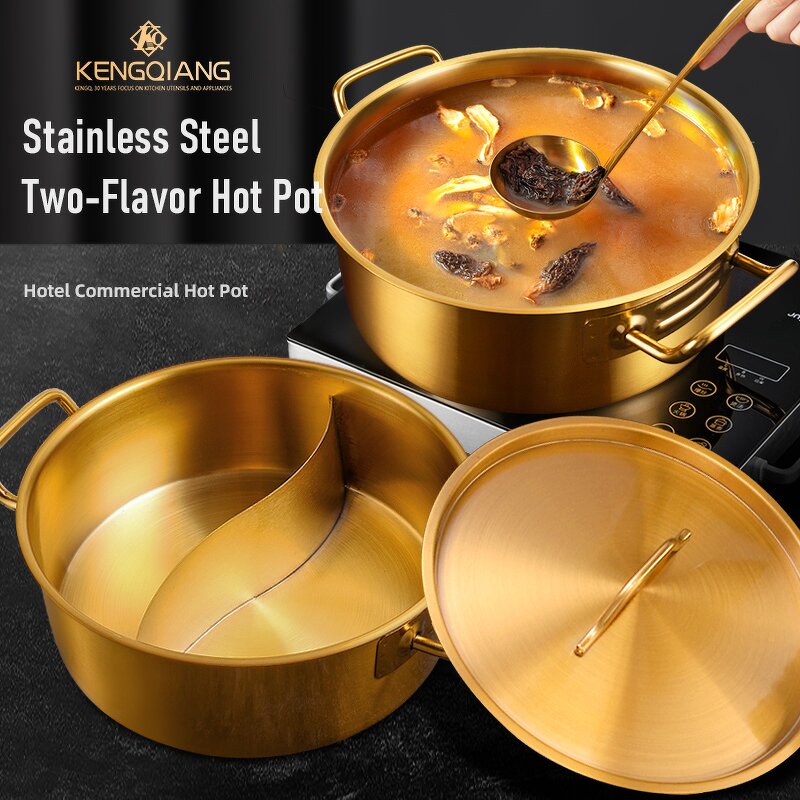 Hot Pot Manufacturer - OEM/ODM Gold/Silver Hot Pot Clear Soup Pot for Induction Gas