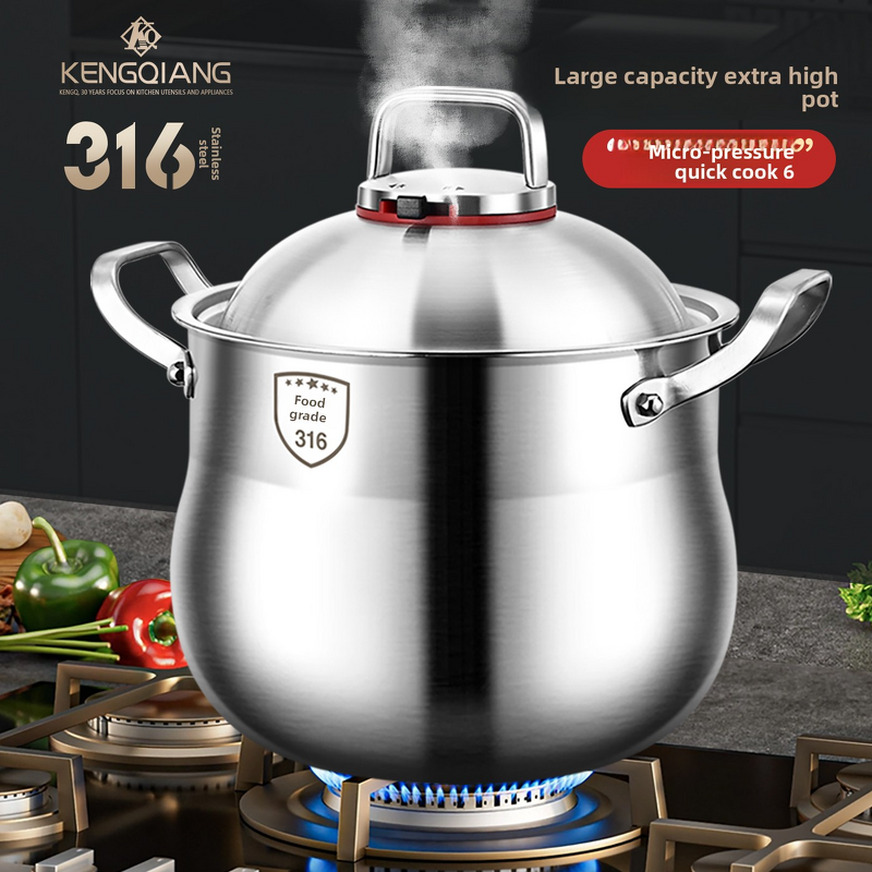Stockpot Factory - OEM/ODM Stainless Steel Deep High Capacity Non-stick Depth Soup Pot