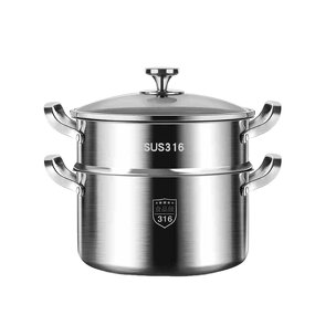 Soup Pot Set Manufacturer - OEM/ODM Stainless Steel 316 Multi-Size with Glass Cover for Family