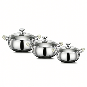 Soup Pot Manufacturer - OEM/ODM 4.5L 316 Stainless Steel Non-stick Cooking Pot Set