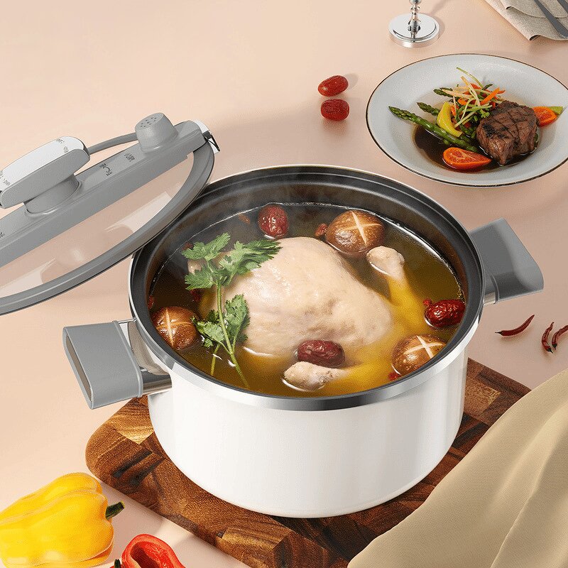 Pressure Cooker Factory - OEM/ODM 7L Iron Tempered Glass Enamel Micro-pressure