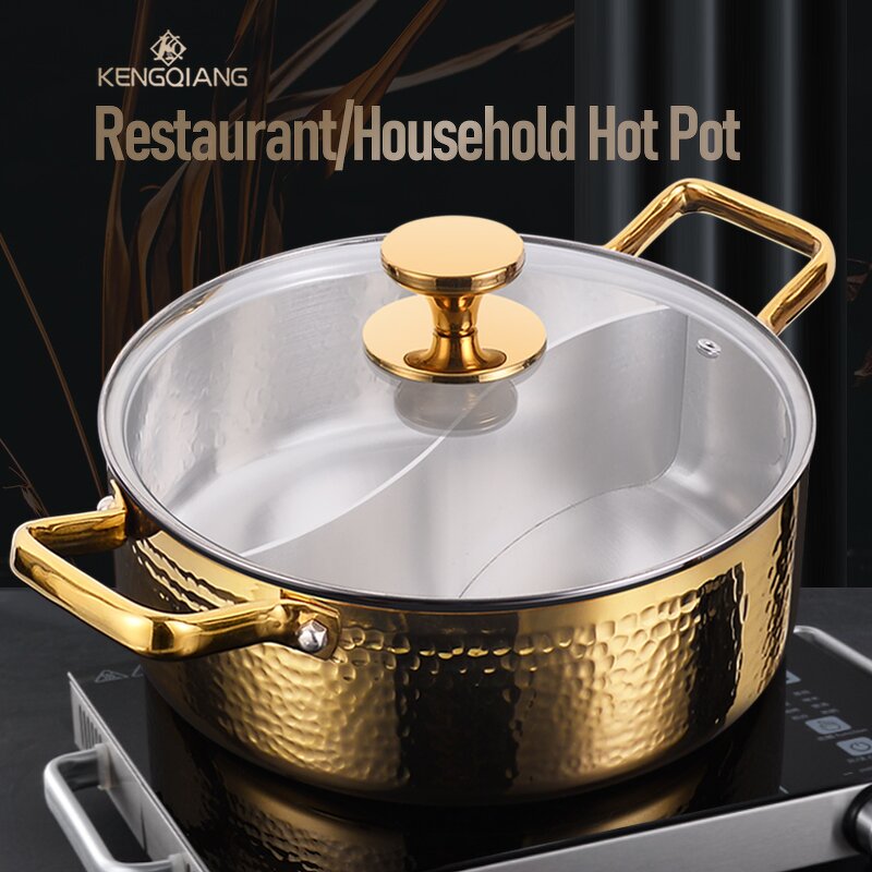 Hot Pot Factory - OEM/ODM Stainless Steel Hot Pot with Glass Lid Shabu Shabu Pot