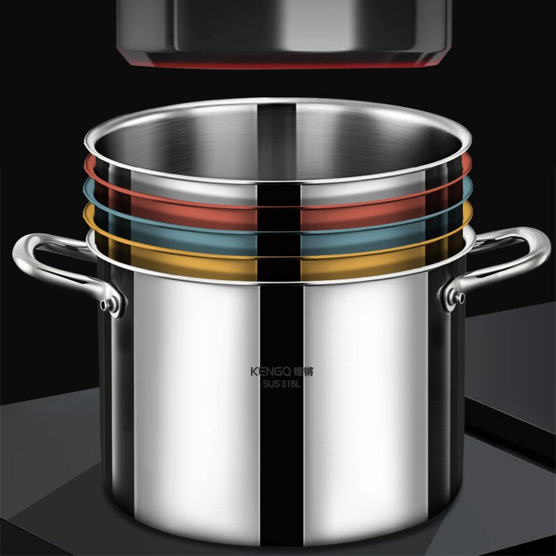 Stock Pot Factory - OEM/ODM 316 Stainless Steel with Glass Lid Double Ears Dishwasher Safe