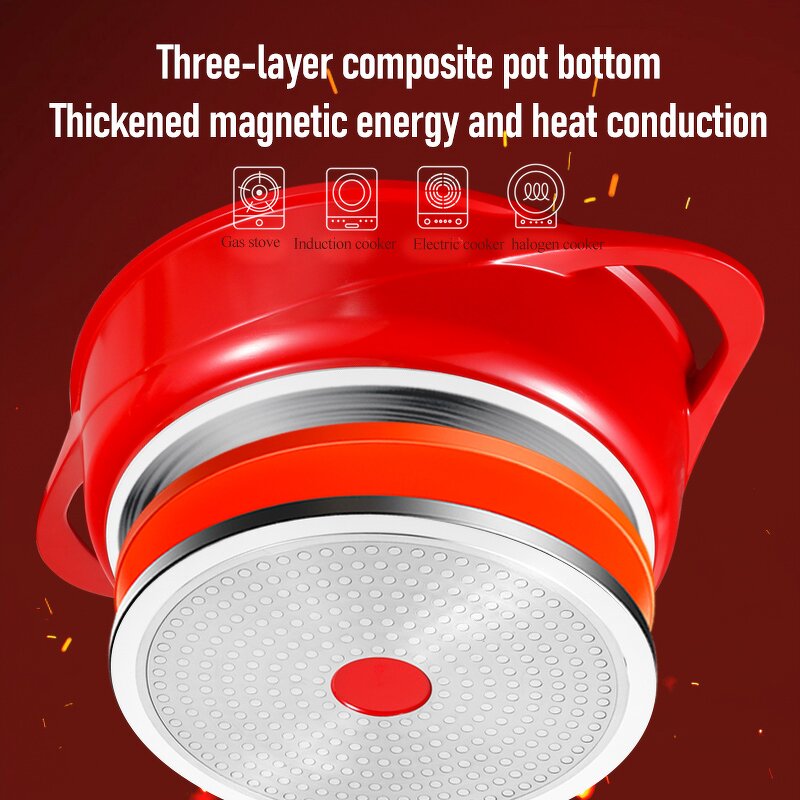 Hot Pot Manufacturer - OEM/ODM Red Maifan Stone Non Stick Hot Pot Mandarin Duck Pot