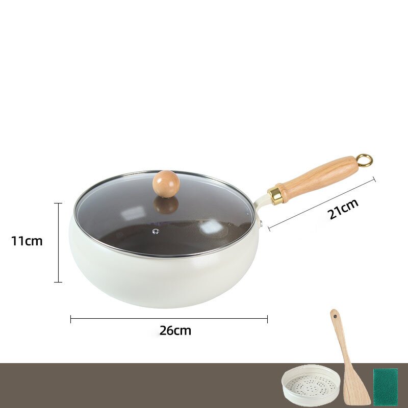 Frying Pan Manufacturer - OEM/ODM 316 Stainless Steel Frying Pan Wok with Glass Lid