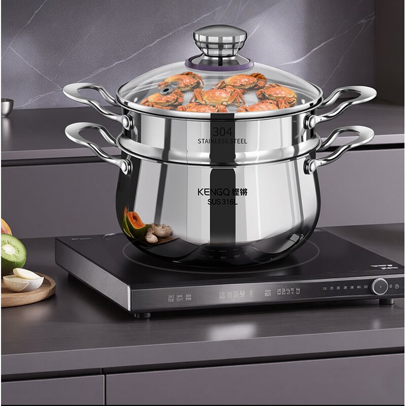 Soup Pot Factory - OEM/ODM Household Large Capacity Induction Cookware Non-stick Pot Set