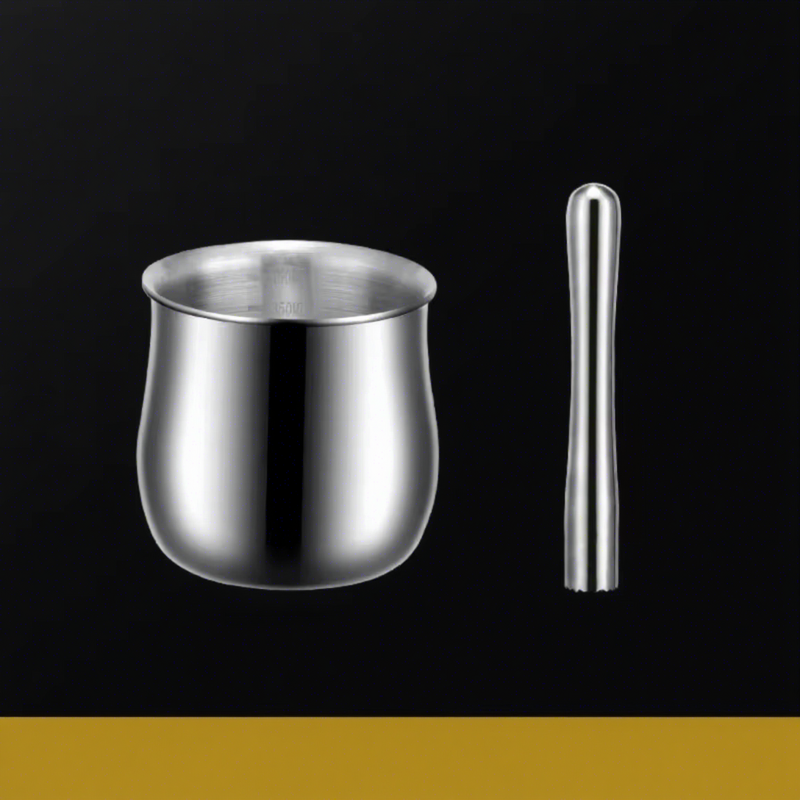 Kitchen Tools Set Manufacturer - OEM/ODM Stainless Steel Rounded Mortal Pestle Spices Grinder