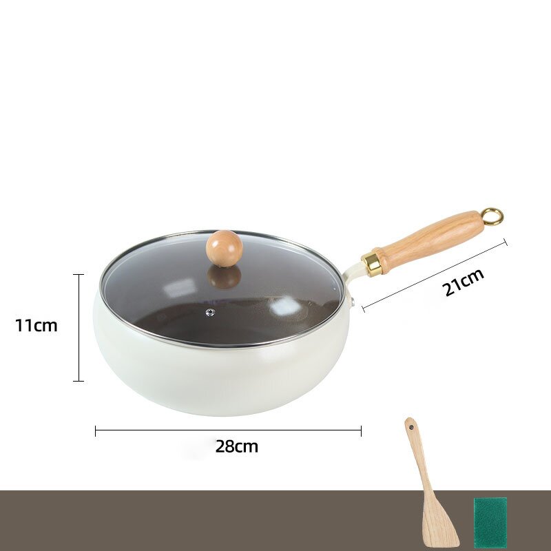 Frying Pan Manufacturer - OEM/ODM 316 Stainless Steel Frying Pan Wok with Glass Lid