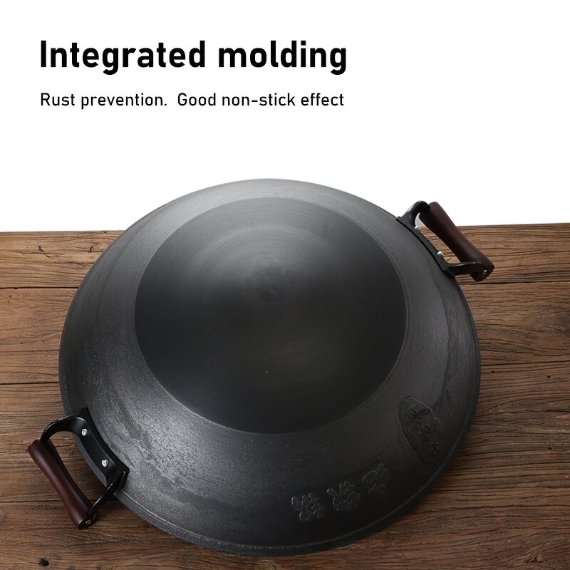 Wok Set Manufacturer - OEM/ODM High Quality Chinese Large Round Cast Iron Uncoated