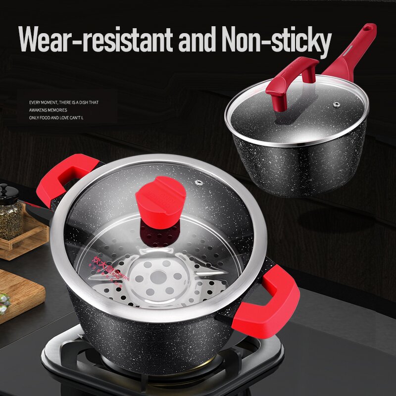 Cookware Set Manufacturer - OEM/ODM Factory Direct Medical Stone Non-stick Pot Set