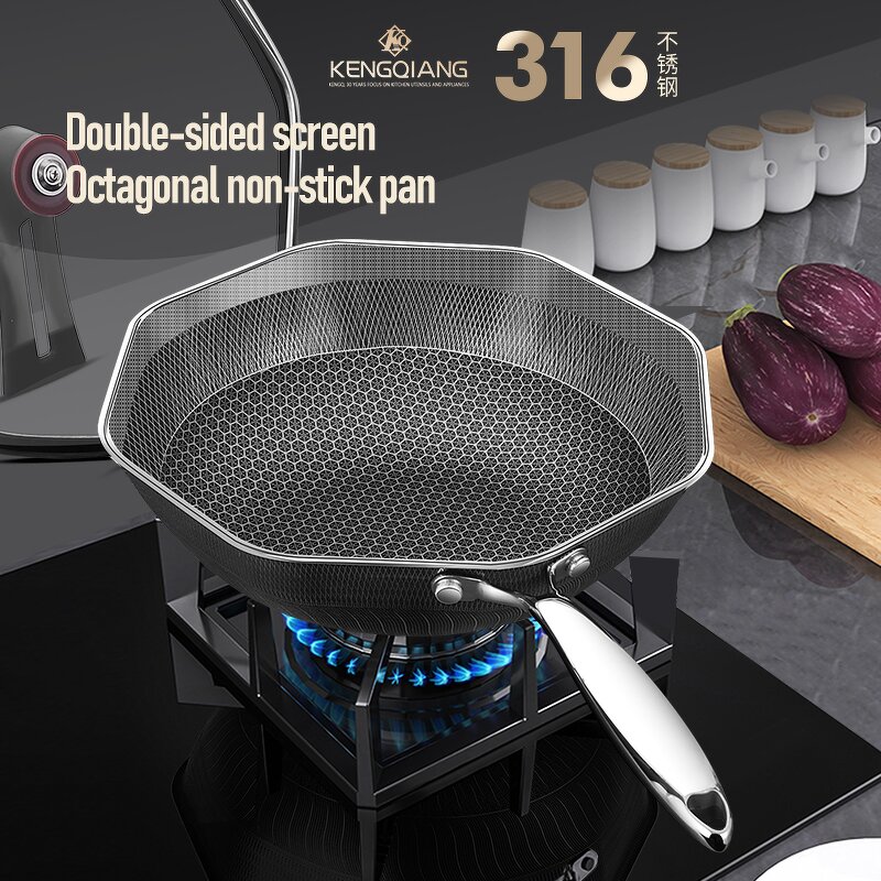 Wok Factory - OEM/ODM Hot Sale Octagonal Stainless Steel Honeycomb Pot