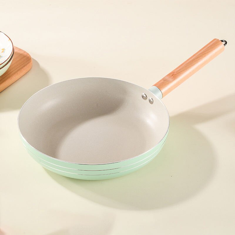 Cookware Set Manufacturer - OEM/ODM Aluminium Alloy Frying Pan Wooden Handle for Induction