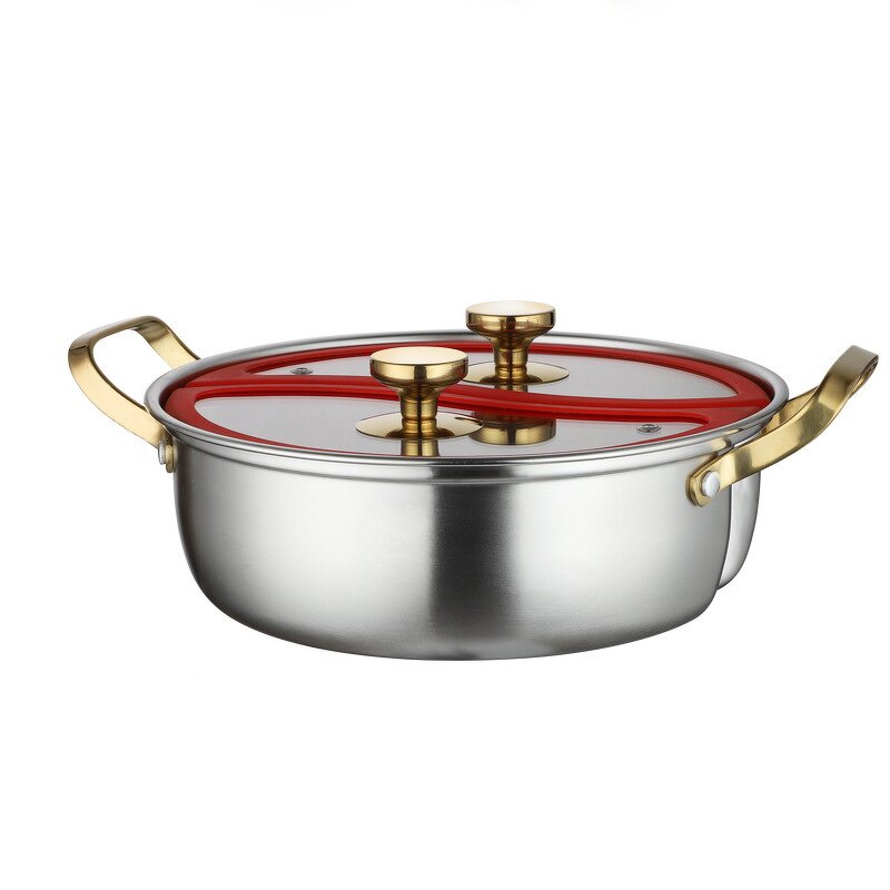 Hot Pot Set Factory - OEM/ODM Stainless Steel Double Glass Cover Mandarin Duck Stew Pot