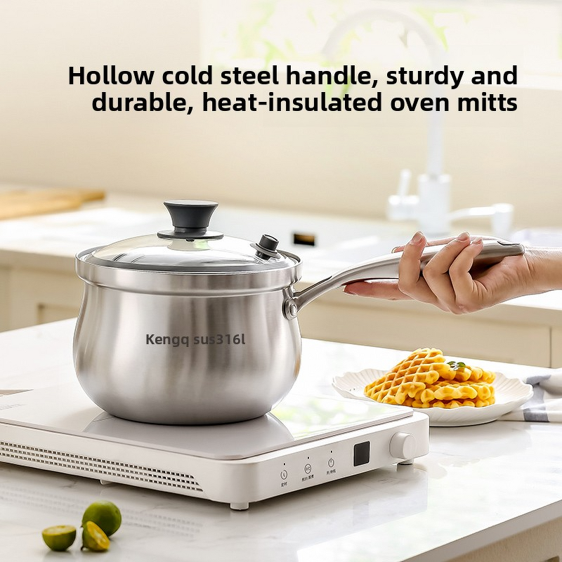 Soup Pot Manufacturer - OEM/ODM 316 Stainless Steel Anti-Scald Glass Lid for Tea Sauce