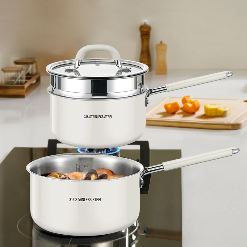 Cooking Pot Manufacturer - OEM/ODM 316 Stainless Steel Snow Pan Enamel Glass Cover