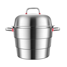 Kitchen Pot Manufacturer - OEM/ODM High Quality Stainless Steel Steamer Three-Layer with Lid